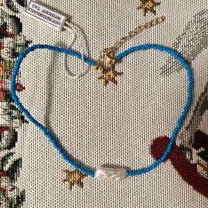 Adina Eden Baroque Pearl and Bead Choker Necklace